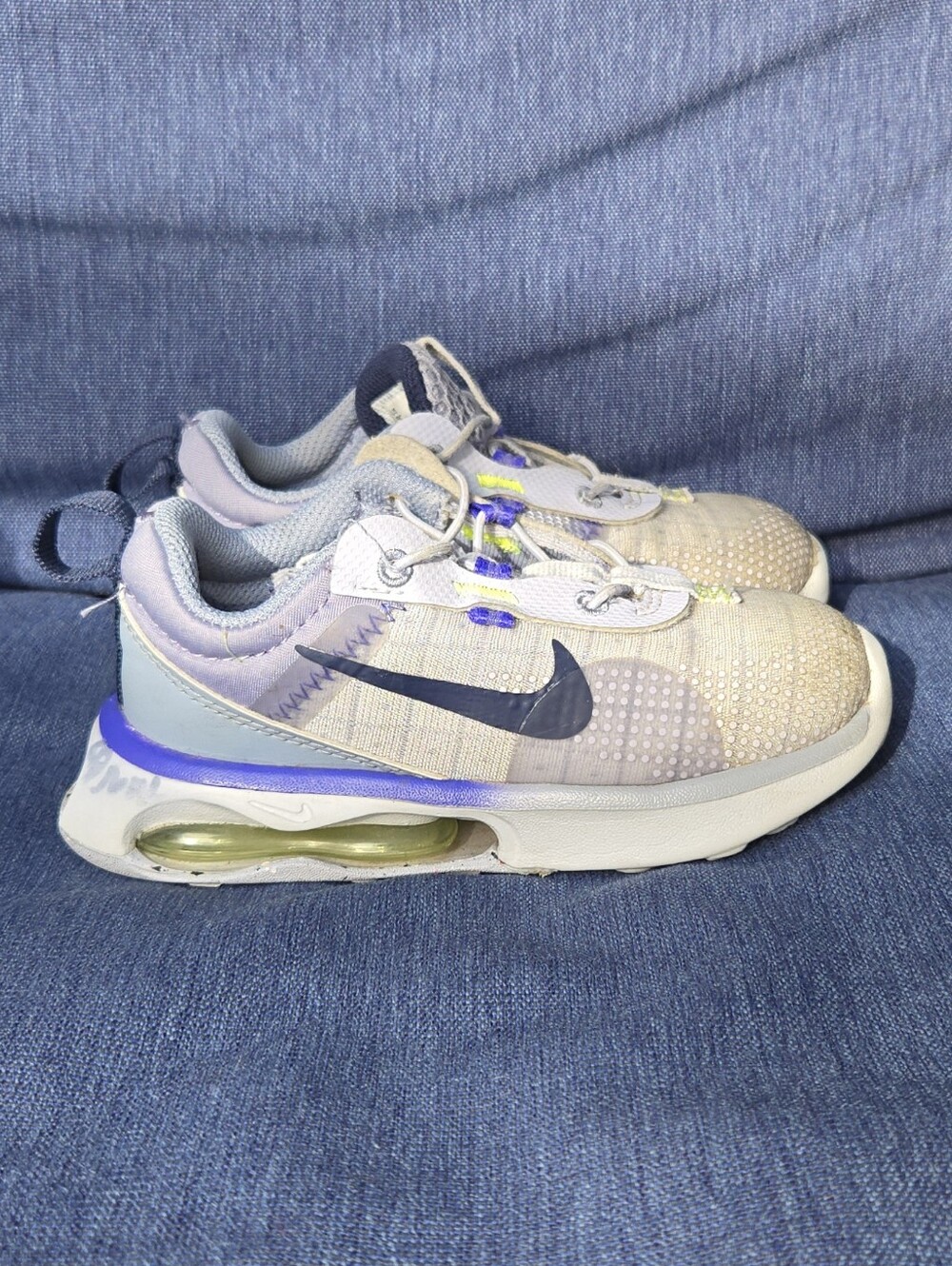 Nike Toddler Gray and Blue Air-Cushion Sneakers (8)